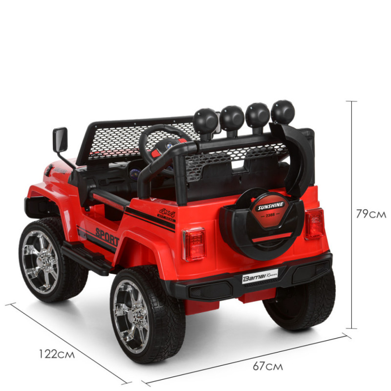 Дитячий електромобіль джип Bambi Racer M 3237EBLR-3 до 30 кг