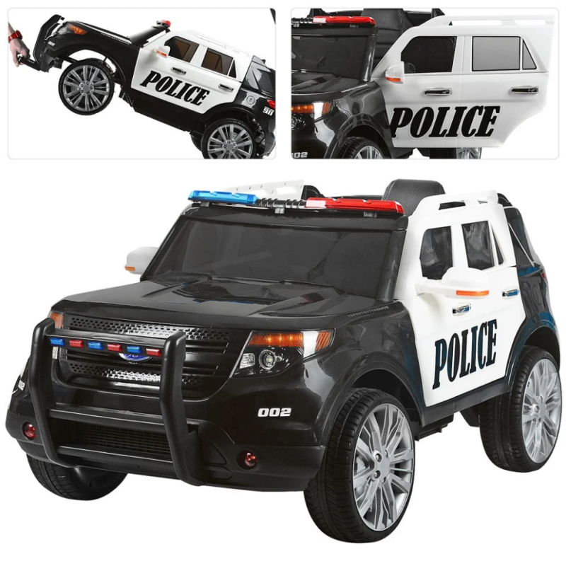 Дитячий електромобіль Джип Bambi M 3259EBLR-1-2, р/у, Чорно-білий