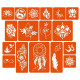 Набір кольорової хни з трафаретами для біо-тату №6 color-henna-set-06