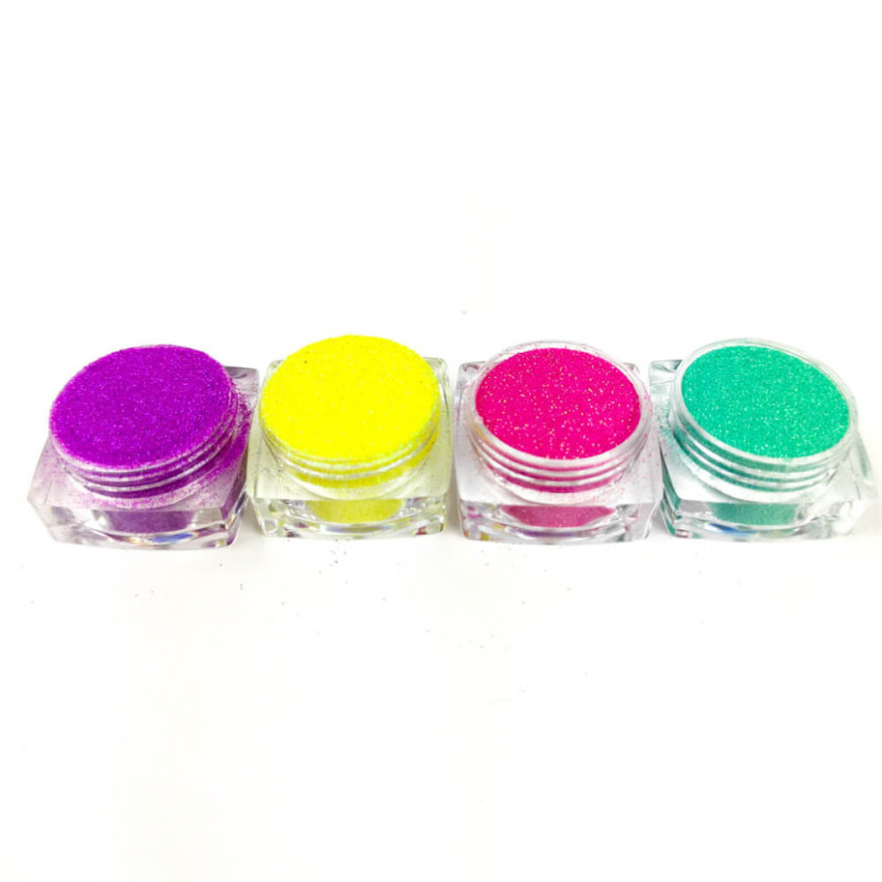 Набір гліттера для біо-тату «Райдужний №5» glitter-set-4x-5, 4 кольори