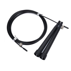 Скакалка швидкісна MS 3765(Black) 290 см, ручка пластик, мотузка гума+метал