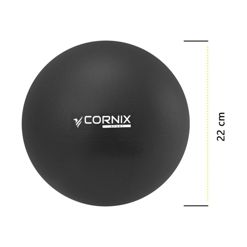 М'яч для йоги MiniGYMball Cornix XR-0371, 22 см, чорний