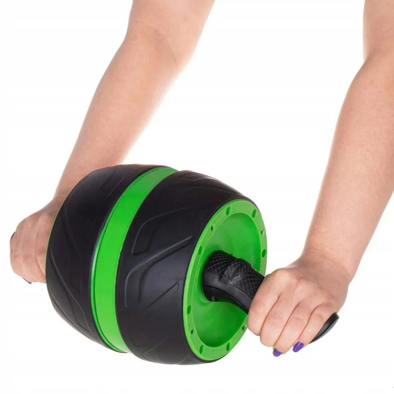 Ролик-колесо для преса AB Wheel Springos FA5010 зелений, з поворотним механізмом