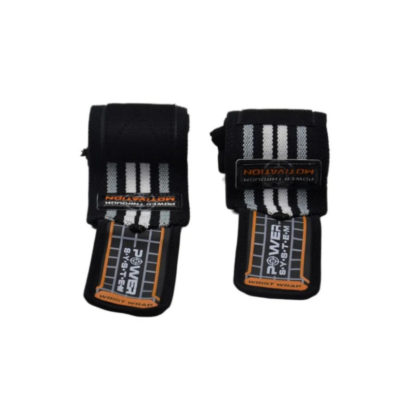 Кістові бинти Wrist Wraps Power System PS-3500_Grey-Black