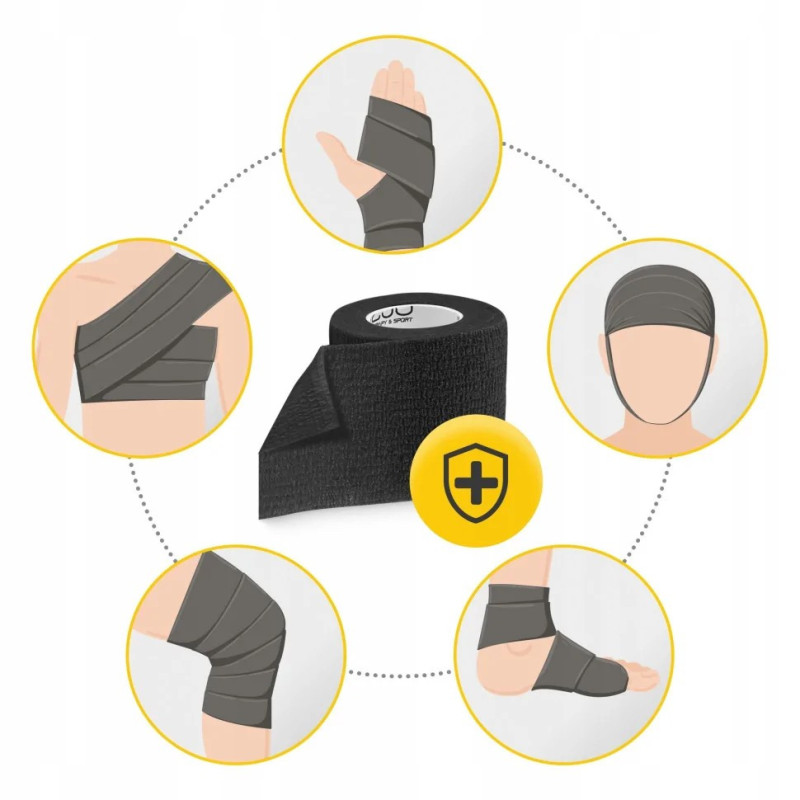 Когезійний еластичний бинт-бандаж Cohesive Bandage 4FIZJO P-5905973400848, 5 см x 4,5 м