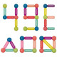 Дитячий магнітний конструктор H06-2 із паличок і кульок, 128 деталей