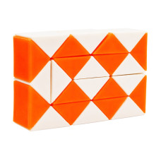 Головоломка Змійка Рубіка IGR67(Orange) маленька 3,5x5,5 см, двокольорова