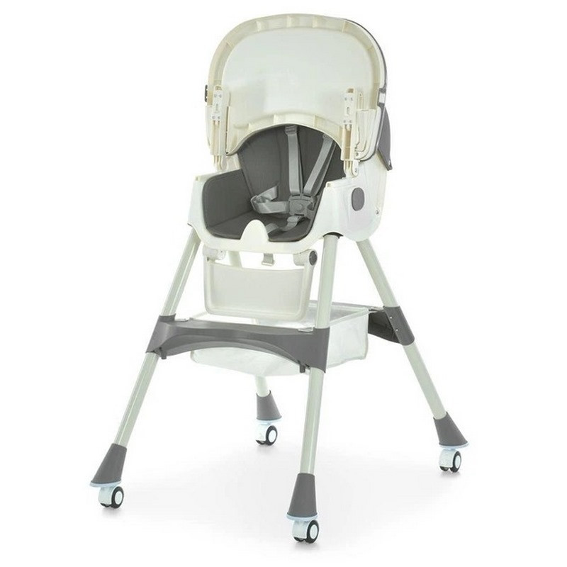Стільчик для годування M 6302 Gray складний, 5-ти точкові ремені