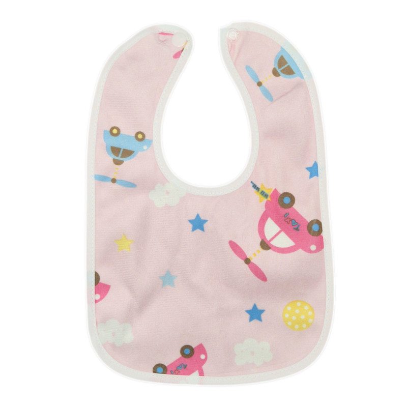 Дитячий слинявчик тканинний MGZ-0600(Pink) на кнопці