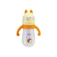 Пляшечка пластикова з силіконовими ручками MGZ-0200(Yellow) 260 мл