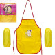 Фартух дитячий з нарукавниками для дівчаток CR5530(Yellow) 54х37 см (91392)