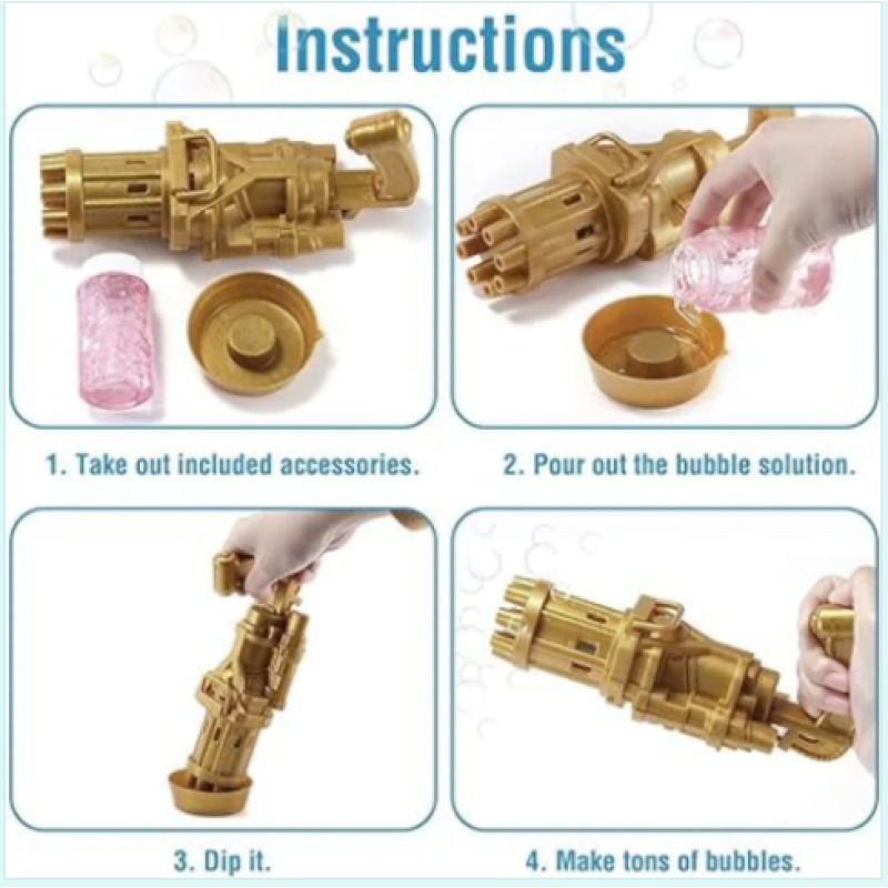 Генератор мильних бульбашок Bubble Gun Blaster 