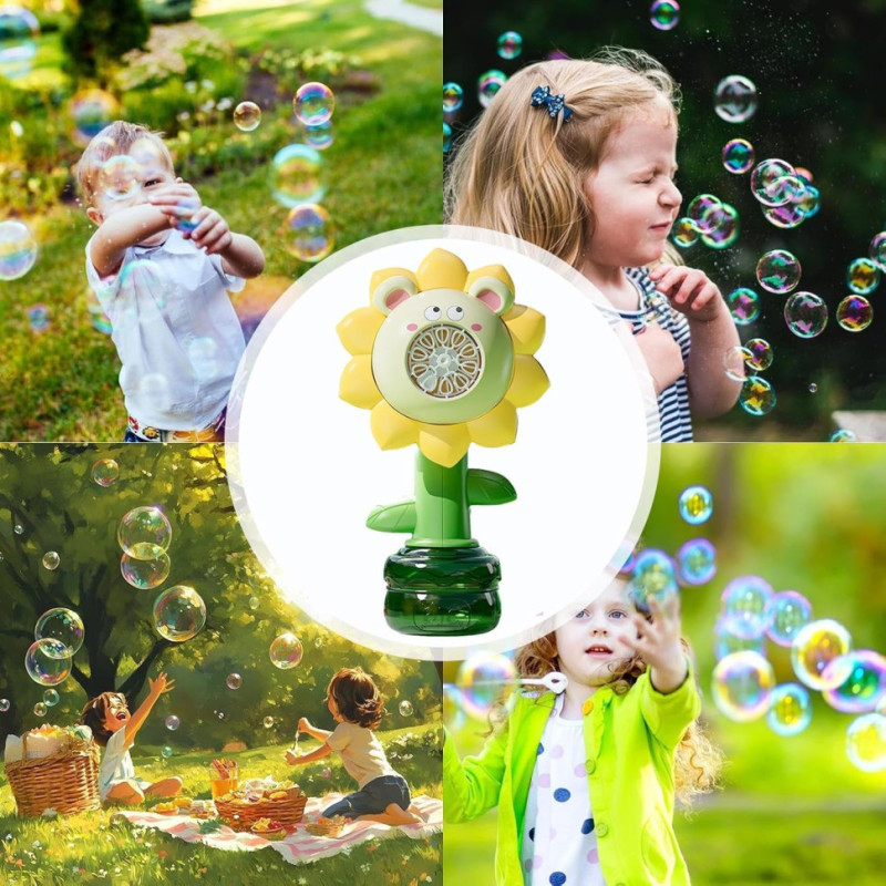 Мыльные пузыри Flower Bubble Machine BJC-5A(Bear-Yellow) со светом