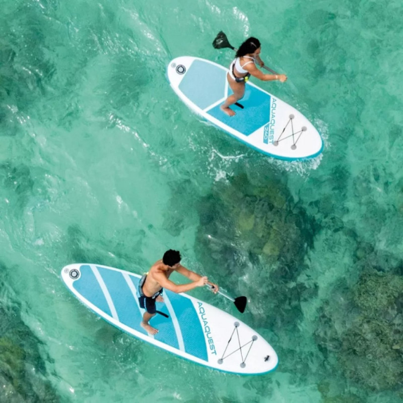 SUP-борд Aqua Quest 240 68241, 240 х 76 х 13 см, дошка, весло, ручний насос, сумка