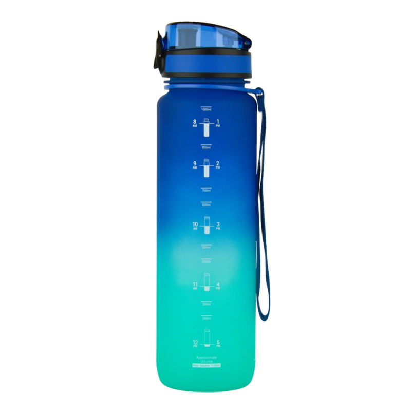 Пляшка для води UZSPACE 3038(Blue-Green) 1000 мл, синьо-зелена