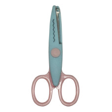 Дитячі ножиці 80685(Turquoise-Pink) з фігурним лезом