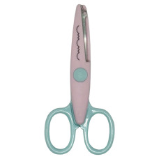 Дитячі ножиці 80685(Pink-Turquoise) з фігурним лезом