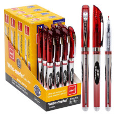 Ручка масляна ET8048-12(Red) червона 0,5 мм 