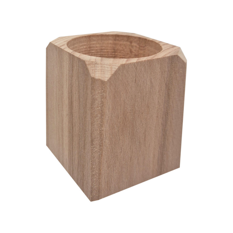 Свічник дерев'яний для свічок-таблеток Candlestick-5, 4,5×4,5×5,5 см