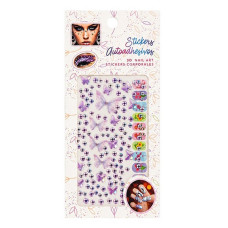 Декоративні наклейки XY-030(Violet) для манікюру та макіяжу