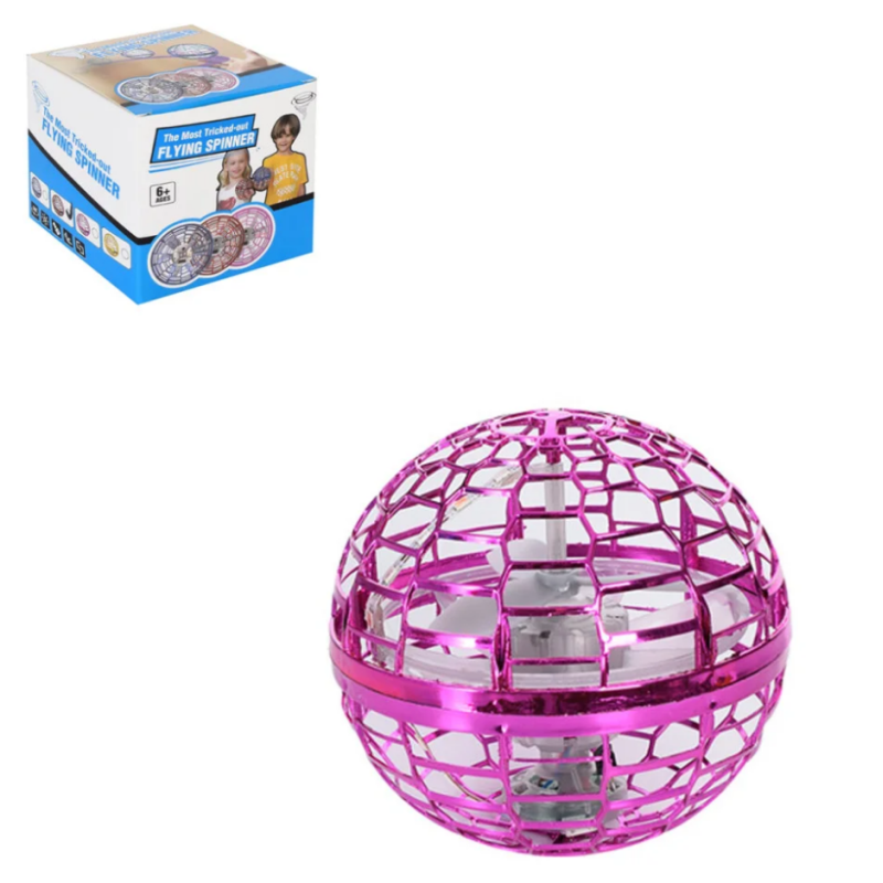 Літаюча куля-спіннер Flynova pro 368FN(Pink) зі світлом