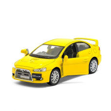 Автомодель легковая MITSUBISHI LANCER EVOLUTION X 1:36, 5'' KT5329W Желтый