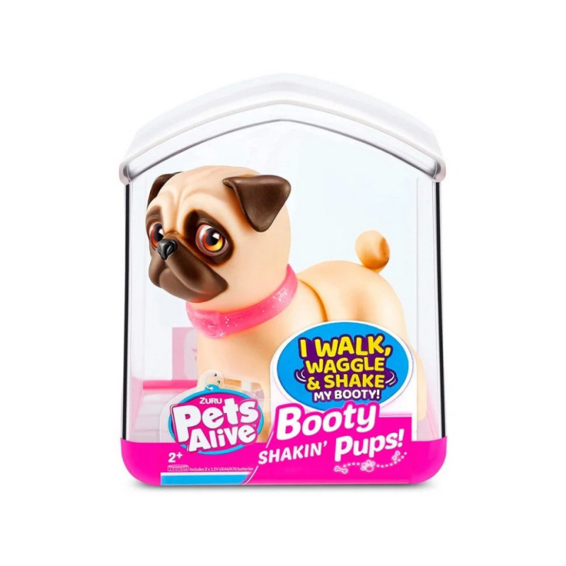 Інтерактивне цуценя Грайливий Мопс PETS ALIVE 9530SQ1-4 ходить веляє хвостиком