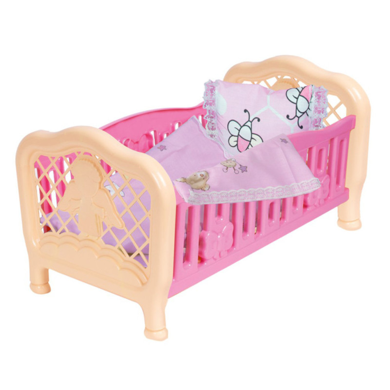 Ліжечко для ляльки Рожеве Технок 4494TXK(Pink) 45х26х24 см