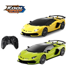 Машинка на радіокеруванні "Lamborghini" на батарейках оливкова/жовта (37,2x17x12 см)/Kool Speed