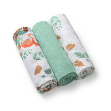 Пелюшки муслинові бавовняні (70х70 см)  3 шт. (Салатовий) /"Babyono"