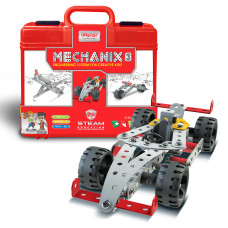 Металевий конструктор, розвиваючий у пластиковому кейсі "MECHANIX" №3 (202 елм./18 моделей)