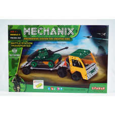 Металевий конструктор з електромотором "MECHANIX" Тягач (353елм/5мод)