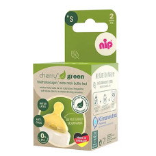 Соска кругла Cherry Green (латекс)(від 0 м.), S (повільний потік),(2 шт)/ NIP