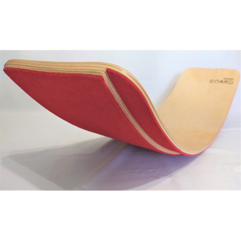 Рокерборд З ЗАХИСТОМ ДЛЯ ПАЛЬЦІВ SwaeyBoard (балансборд) дитячий  Червоний