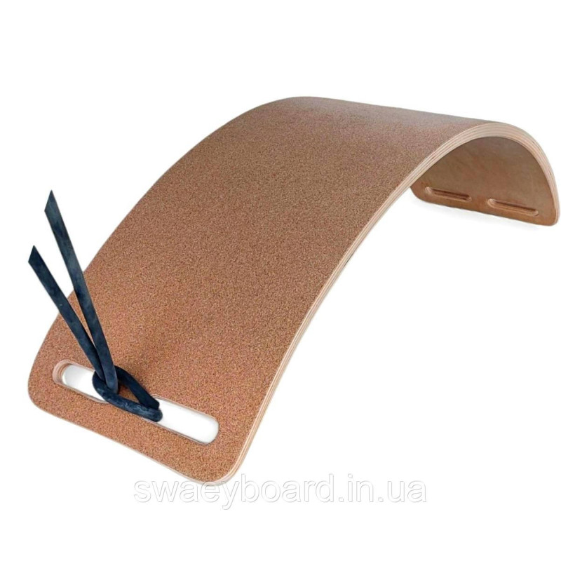 Рокерборд Фітборд SwaeyBoard з отворами для фітнесу коркове покриття