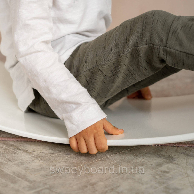 Рокерборд SwaeyBoard з захистом для пальців (балансборд)  дитячий Білий