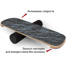 Балансборд SwaeyBoard балансир чорний 10 см валик Чорний