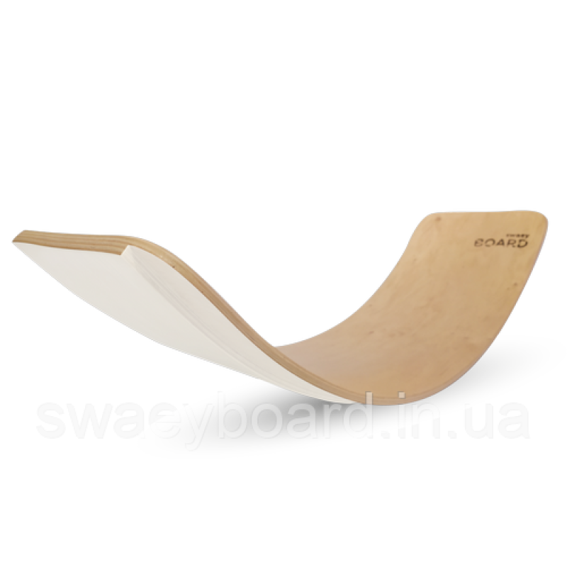 Рокерборд SwaeyBoard з захистом для пальців (балансборд)  дитячий Білий