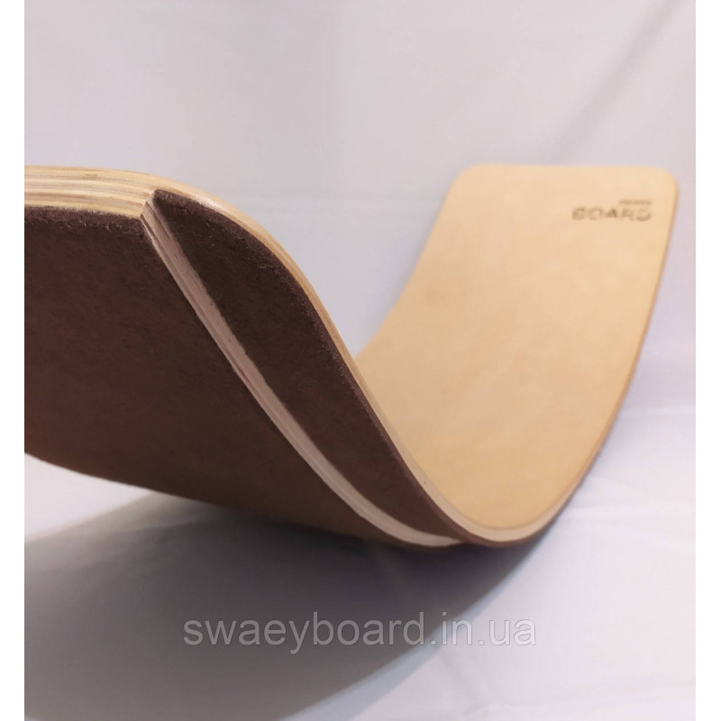 Рокерборд SwaeyBoard з захистом для пальців  (балансборд)  Коричневий