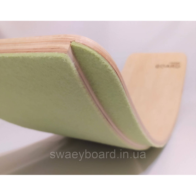 Рокерборд SwaeyBoard з захистом для пальців (балансборд)  Салатовий
